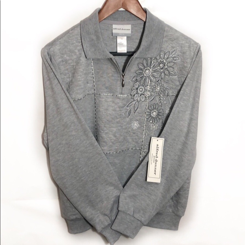 <NWT>Alfred Dunner Grey Sweater